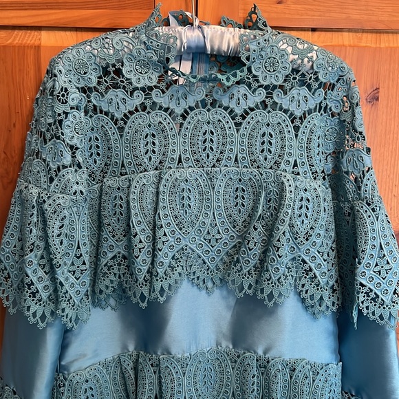 ERDEM Lyndell layered guipure-lace & mikado satin Dress - Picture 3 of 12